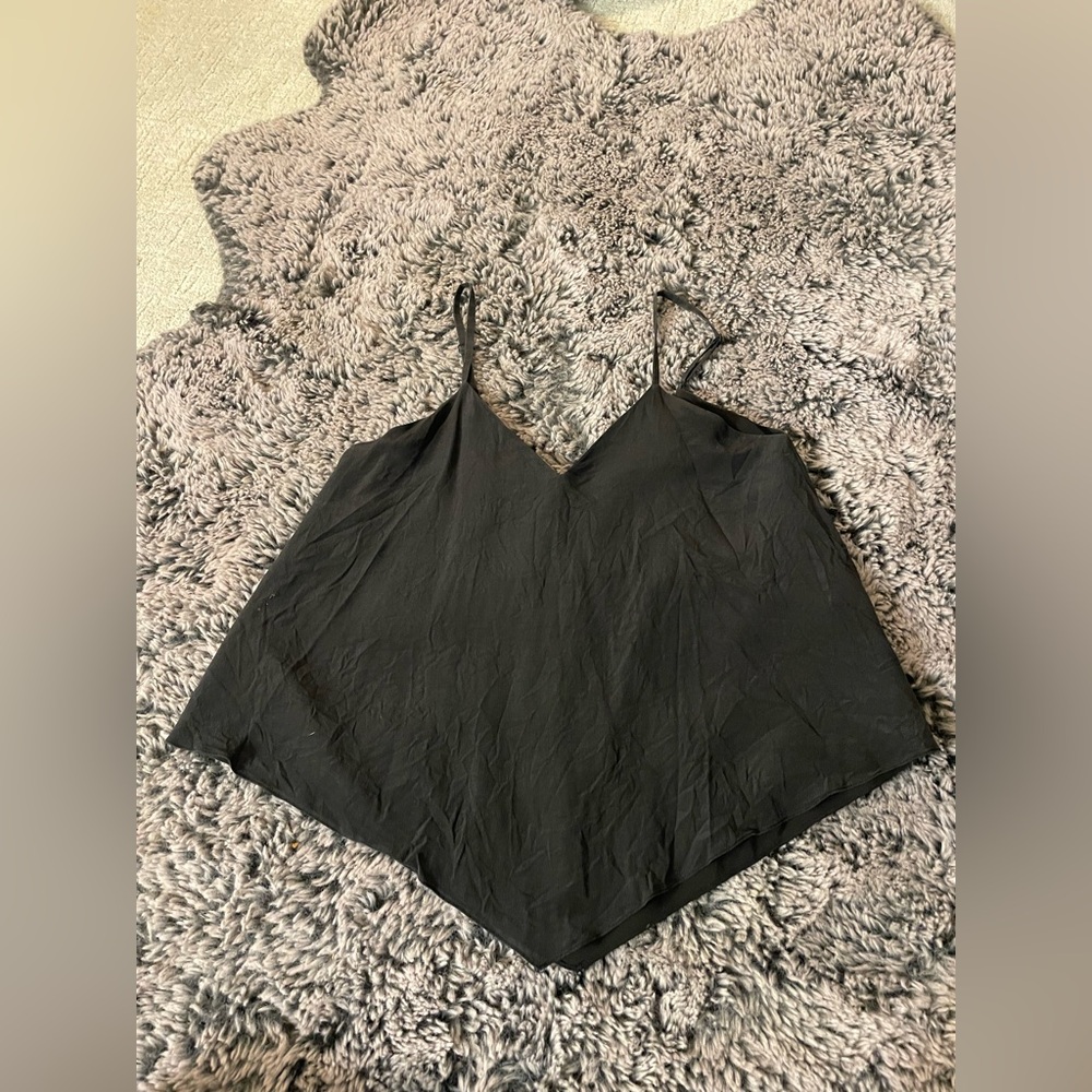 Alice + Olivia Sleek Black V-neck Camisole Top - Worn